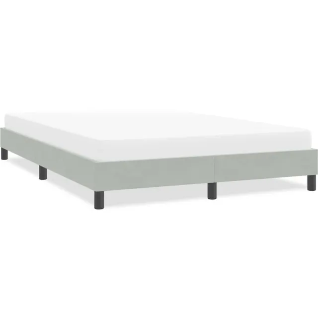 vidaXL Bedframe zonder matras 160x220 cm fluweel lichtgrijs