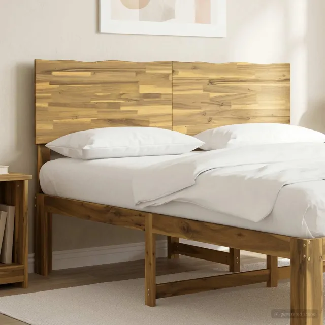 vidaXL Live Edge Hoofdbord ROSTOCK Witgewassen 120 cm Bruin