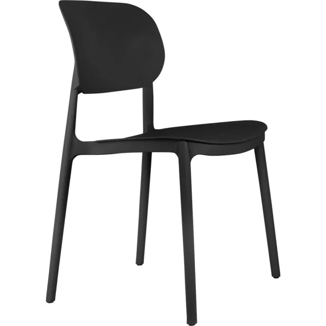 Leitmotiv Eetkamerstoel Cheer - Zwart - Set van 2