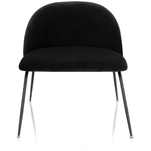 Loungestoel VELVO Fluweel zwart hjh OFFICE