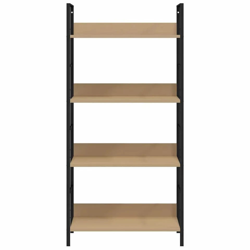 vidaXL Boekenkast 4 schappen 60x27,6x124,5 cm bewerkt hout eikenkleur, foto 4