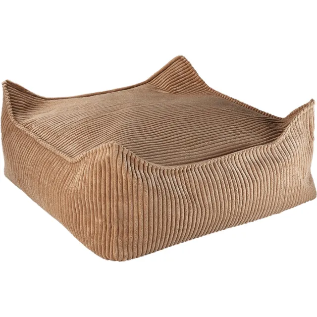 Wigiwama Corduroy Square Ottoman / Poef - 80x70x50cm - Toffee Bruin
