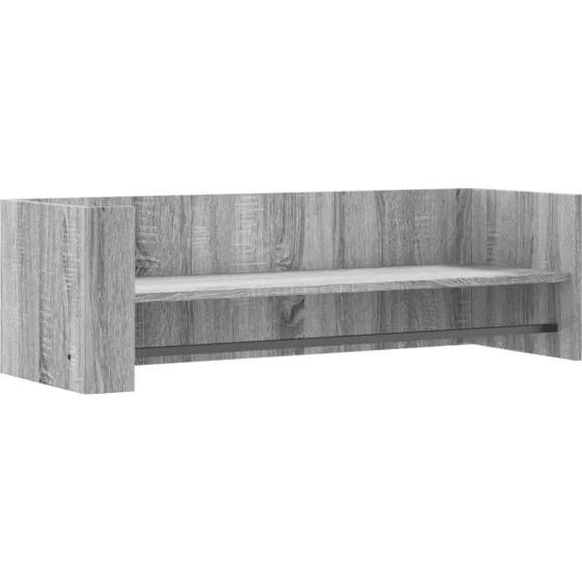 vidaXL Wandschap - 100x35x30,5 - cm - bewerkt - hout - grijs - sonoma - eikenkleurig grijs sonoma eiken