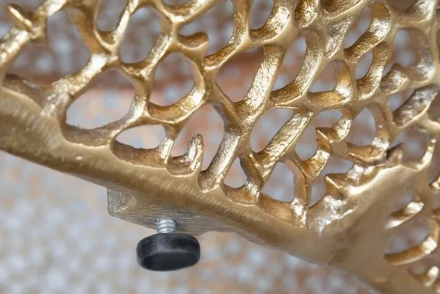 Invicta Interior Filigraan design salontafel ABSTRACT LEAF 80cm goud handgemaakt - 40285