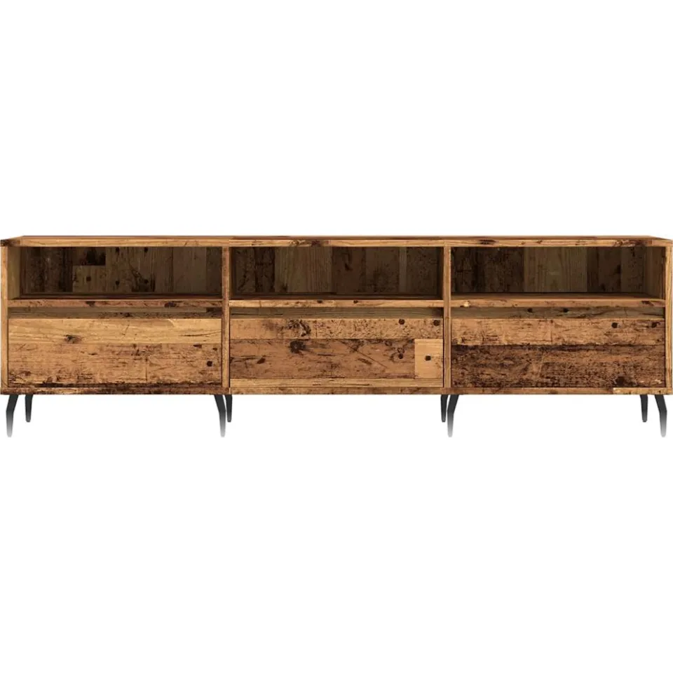 vidaXL Tv-meubel 150x30x44,5 cm bewerkt hout oud houtkleurig bruin