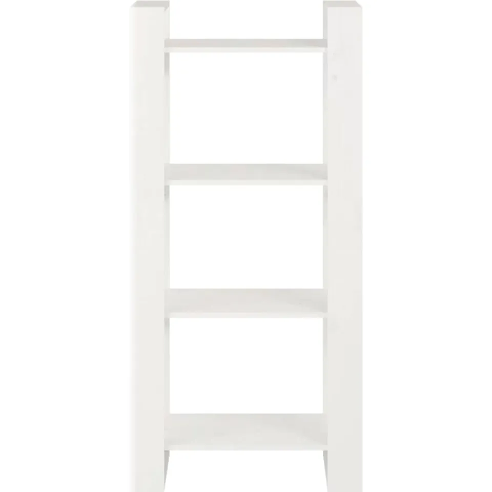 vidaXL Boekenkast/kamerscherm 60x35x125 cm massief hout wit, foto 4