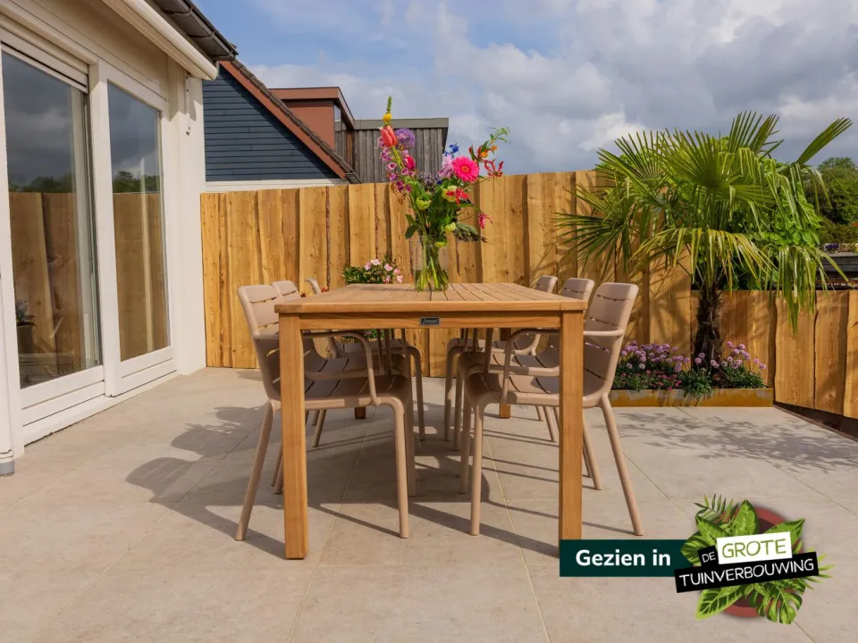 Forza Furniture Forza Narni dining tuinstoel stapelbaar taupe, foto 4