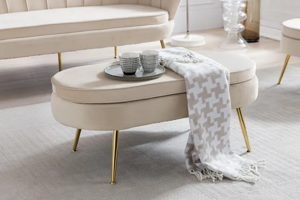 poef Chanelle beige, foto 4