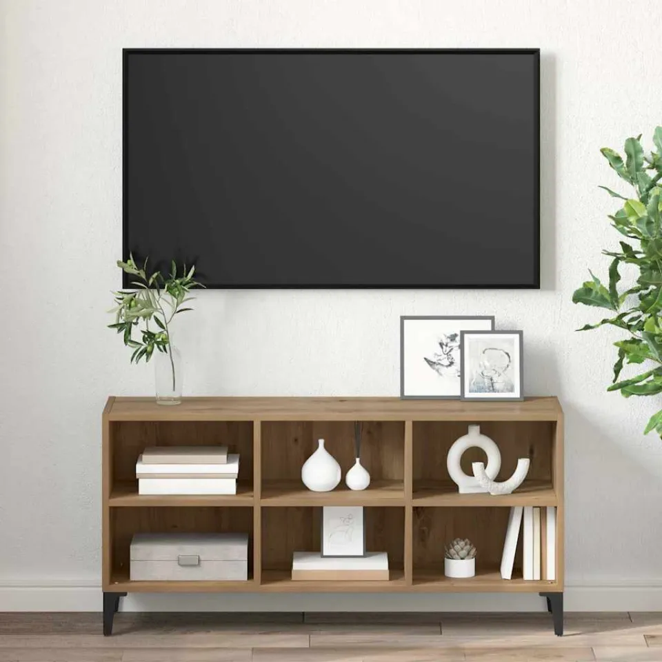 vidaXL Tv-meubelset 103,5 x 30 x 50 cm Bruin Geconstrueerd hout, foto 4