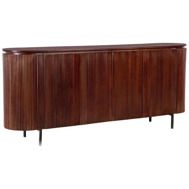 Lewis & Loft Dressoir Lena - Met 4 deuren - FSC-gecertificeerd mangohout - Walnoot bruin