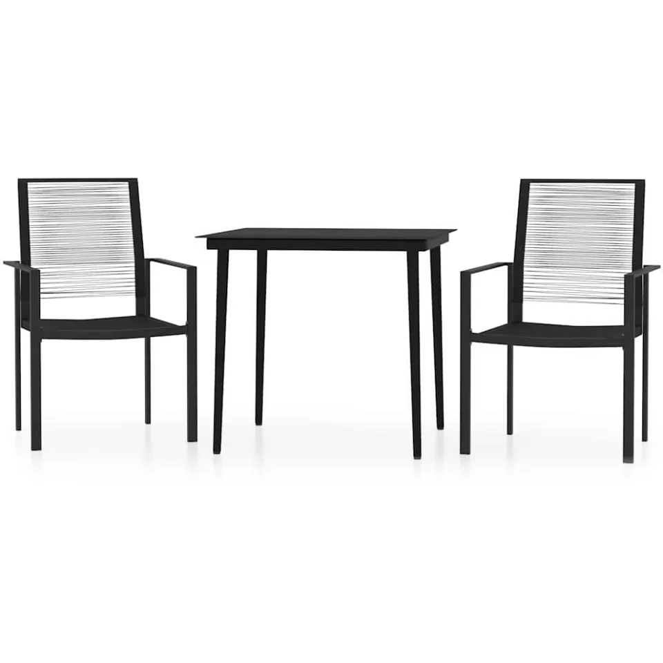 vidaXL 3-delige Tuinset zwart, foto 3