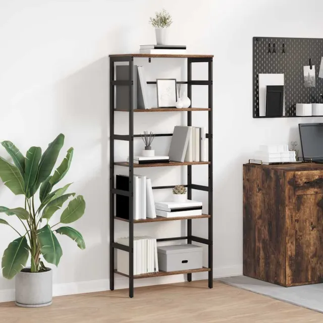 vidaXL Boekenkast 4-laags 60 x 29,5 x 149 cm Bewerkt hout bruin, foto 2