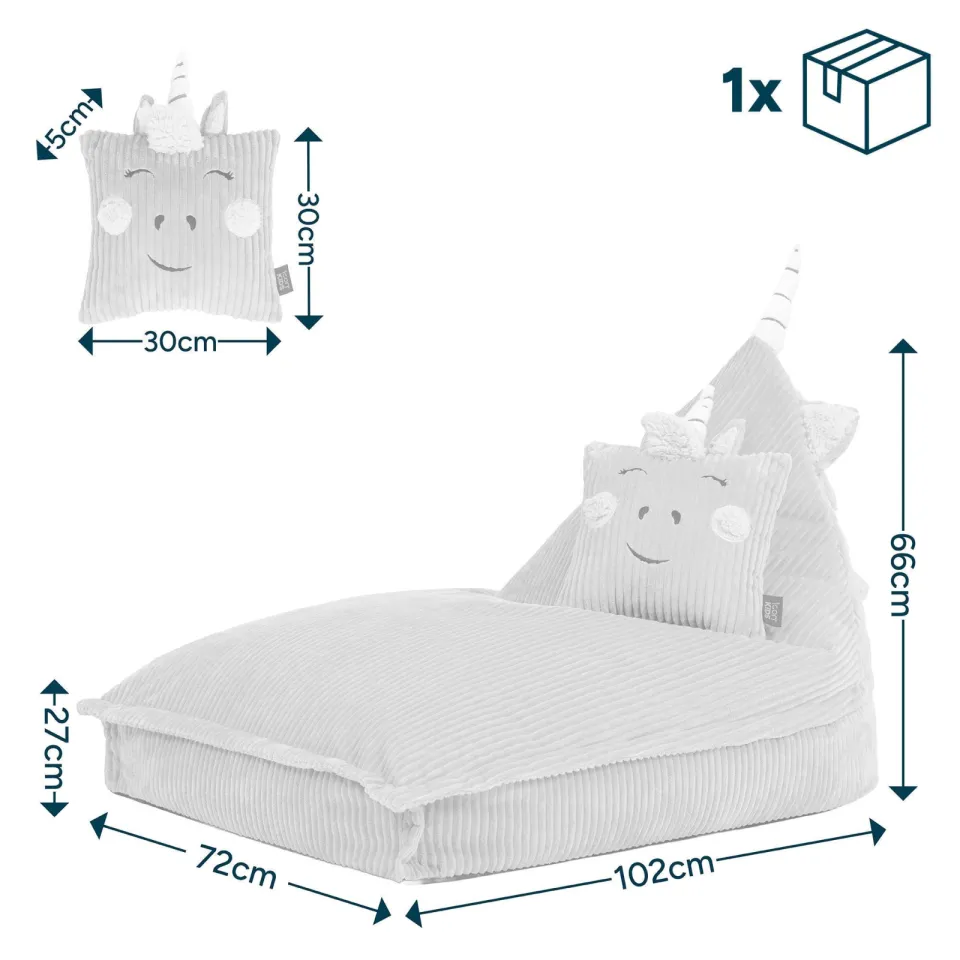 icon - Kinderzitzak Stoel Eenhorn - Ribfluweel - Paars, foto 2