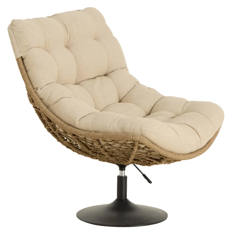 NOUS Garden loungestoel Arcan antraciet/ beige