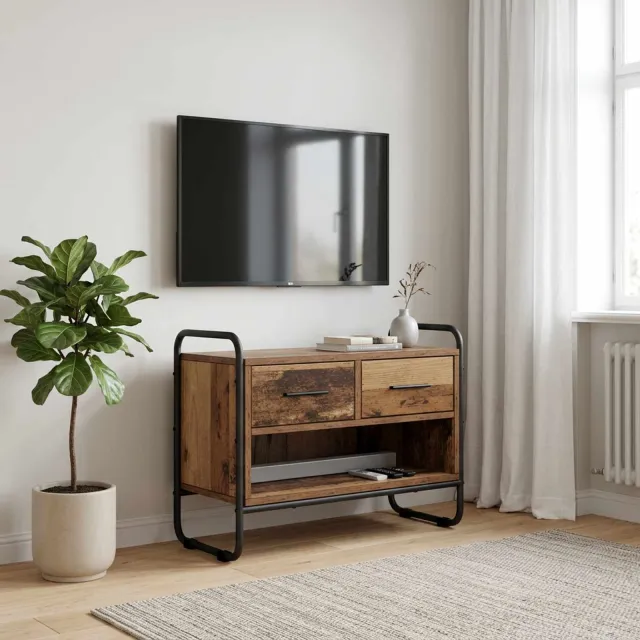 vidaXL Tv-meubel 60 x 30 x 50 cm Oud hout Bewerkt hout bruin, foto 2