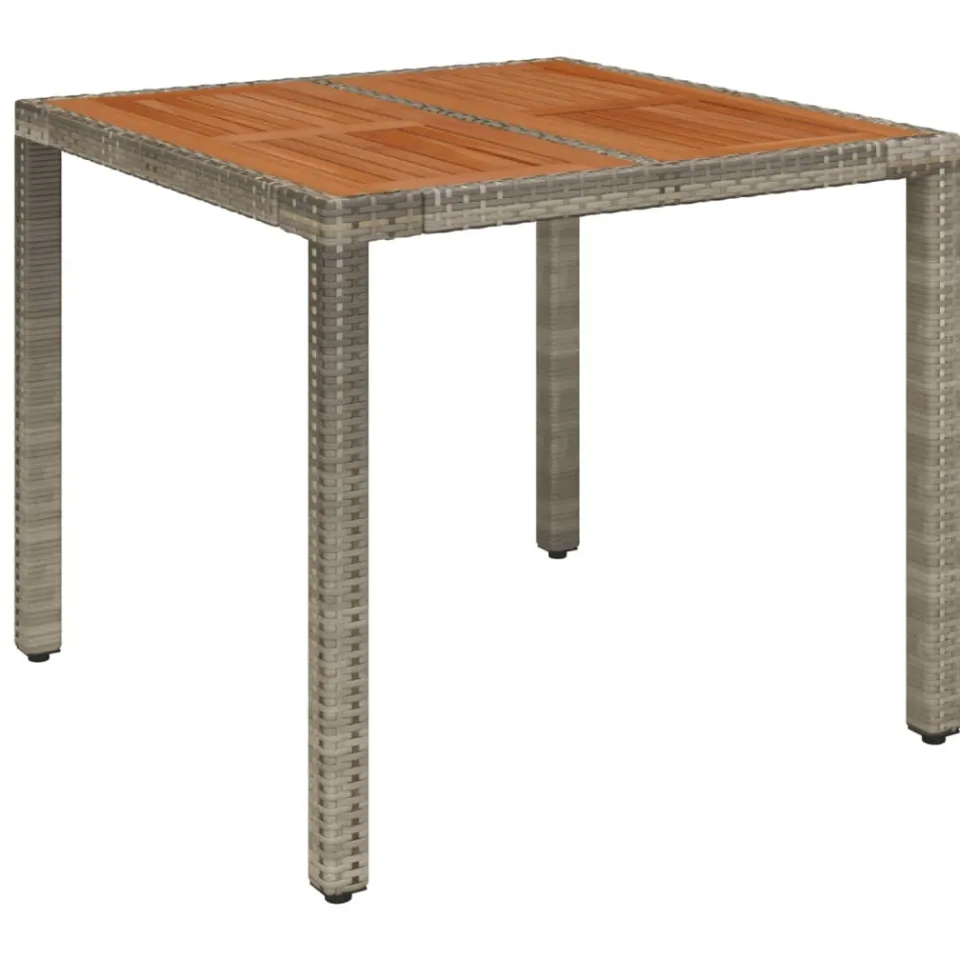 vidaXL 5-delige Tuinset met kussens poly rattan grijs, foto 3