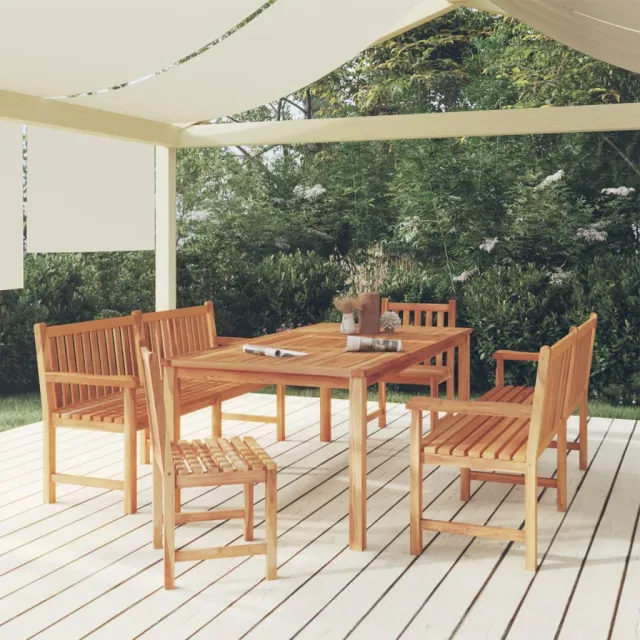 vidaXL 5-delige Tuinset massief teakhout bruin, foto 2