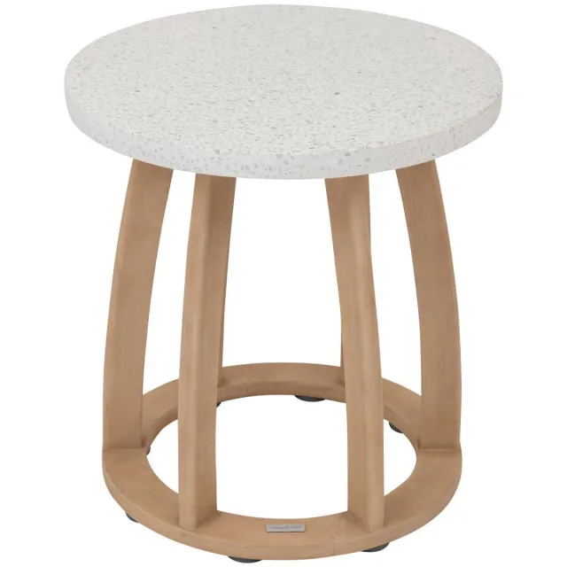 Hespéride Bijzettafel voor in de tuin van eucalyptushout LEMINDO Beige