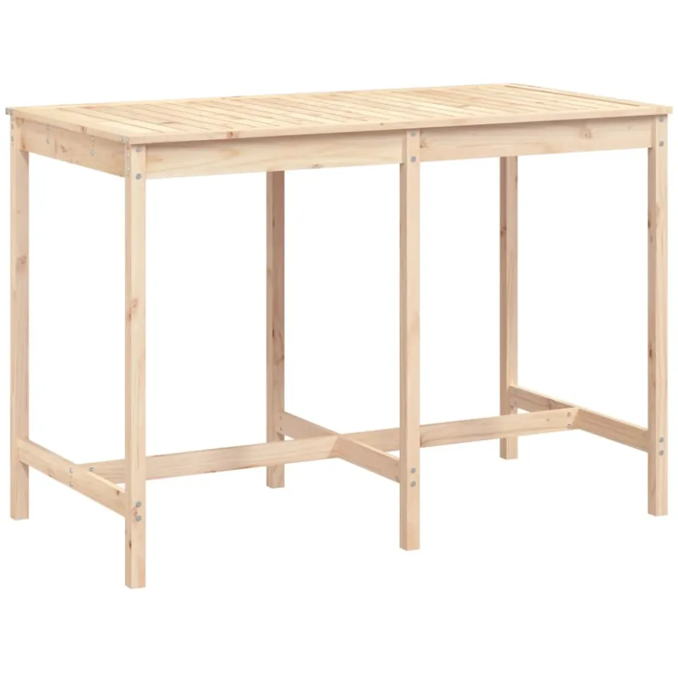 vidaXL Tuintafel 159,5x82,5x110 cm massief grenenhout bruin, foto 3