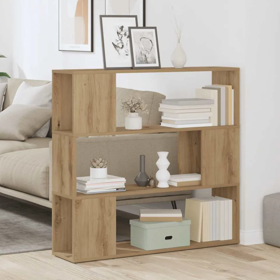 vidaXL Boekenkast/kamerscherm 100x24x94 cm artisanaal eikenkleur, foto 2