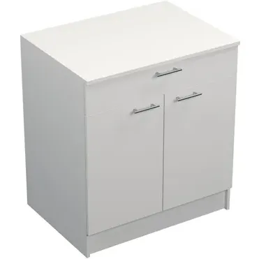 Prim Onderkast 2 Deuren 1 Lade - Wit - 80x89x59cm - Inclusief Werkblad