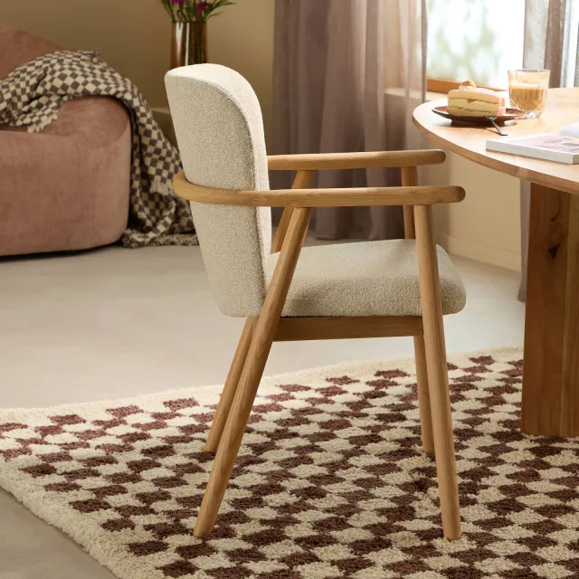 NOUS Living Alien eetkamerstoel beige, foto 2