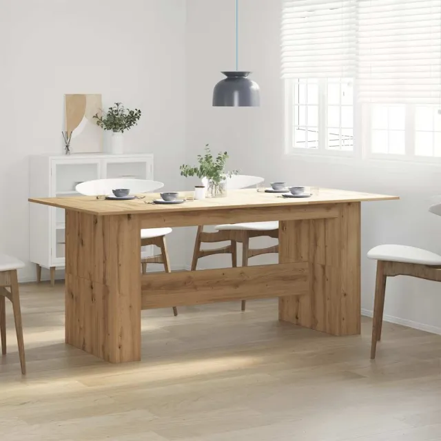 vidaXL Eettafel 180x90x76 cm bewerkt hout artisanaal eikenkleur Bruin