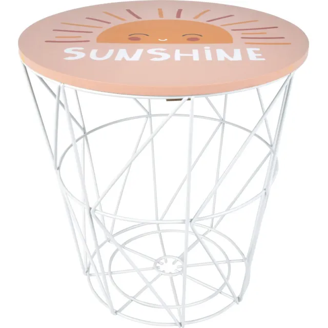 Home & Styling Collection Home Styling Collection - Kindertafel met opbergruimte, Ø 30 cm - roze