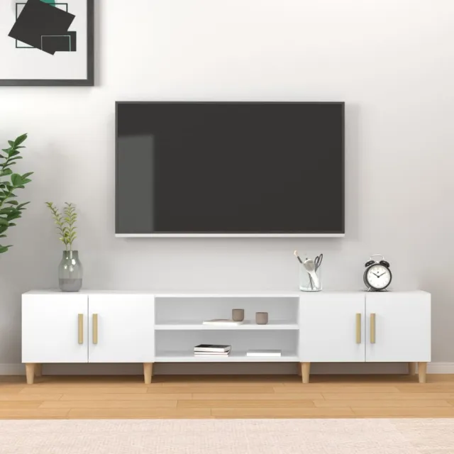vidaXL Tv-meubel wit 180x31,5x40 cm bewerkt hout, foto 2