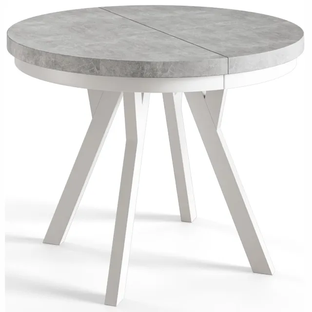 ALPİ Ronde Tafel Uitschuifbare 80 cm - 130 cm - Graphit