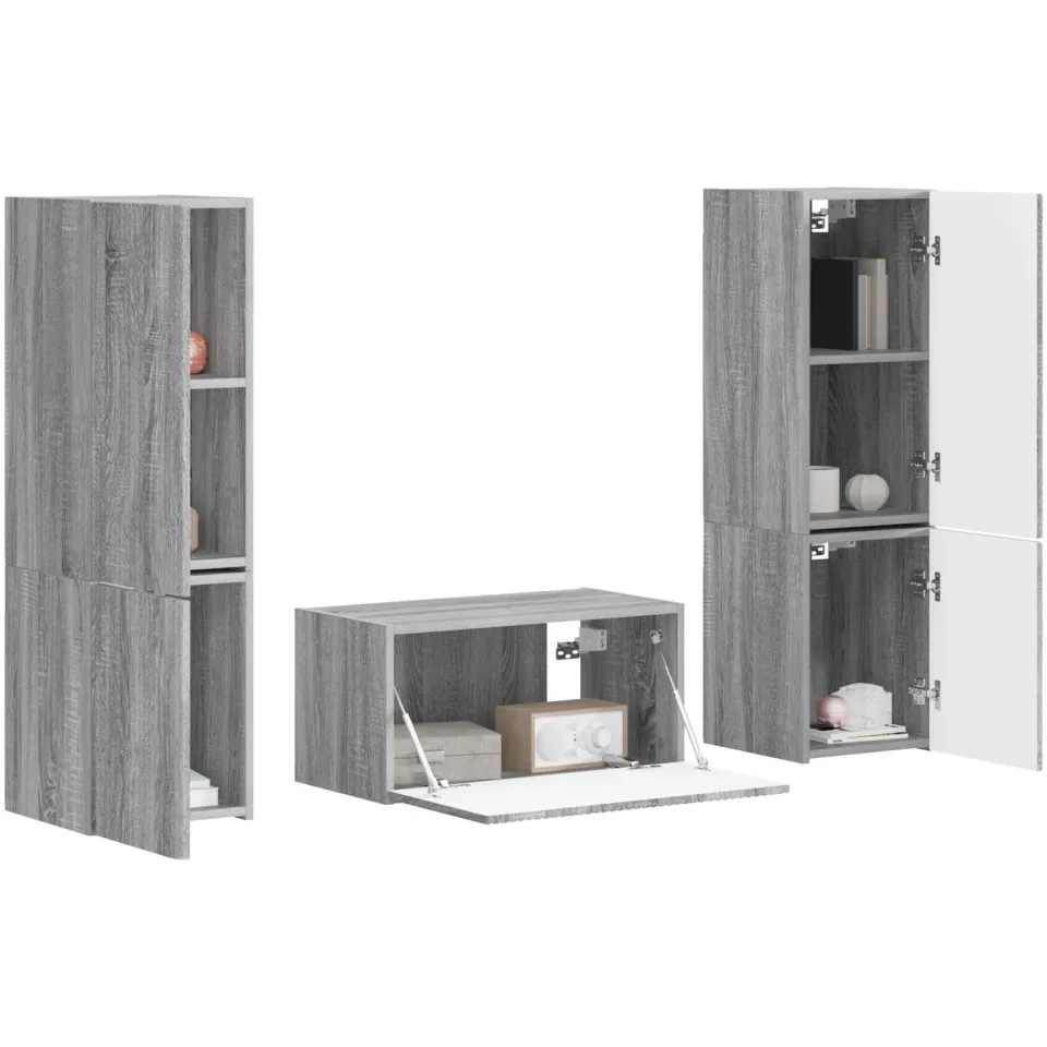vidaXL Tv-meubelset 5 st Grijs Sonoma Bewerkt hout