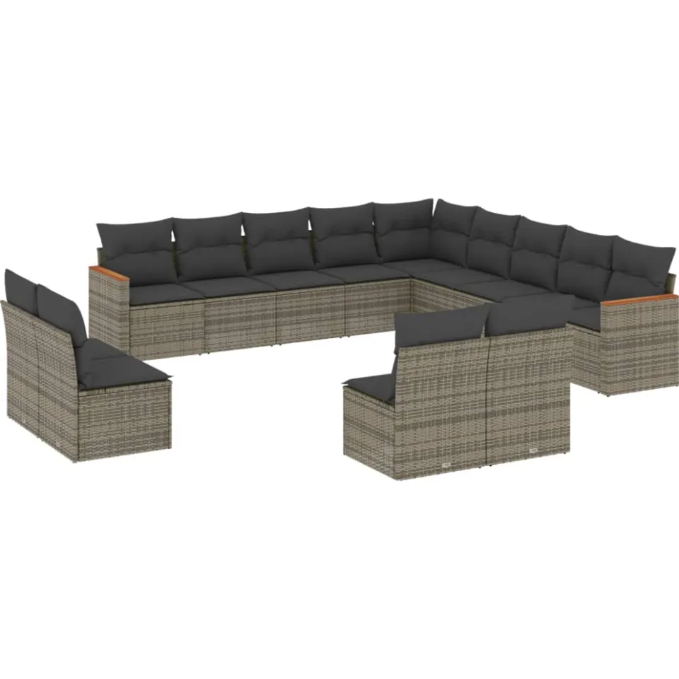 vidaXL Patio Sofa Set 13-zits Grey, foto 3