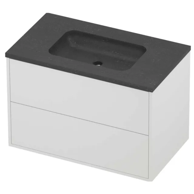 Proline Rollo Badmeubelset Hardsteen Elegant 2 Laden 80x46x54 cm Blue Stone Mat White Mat Wit