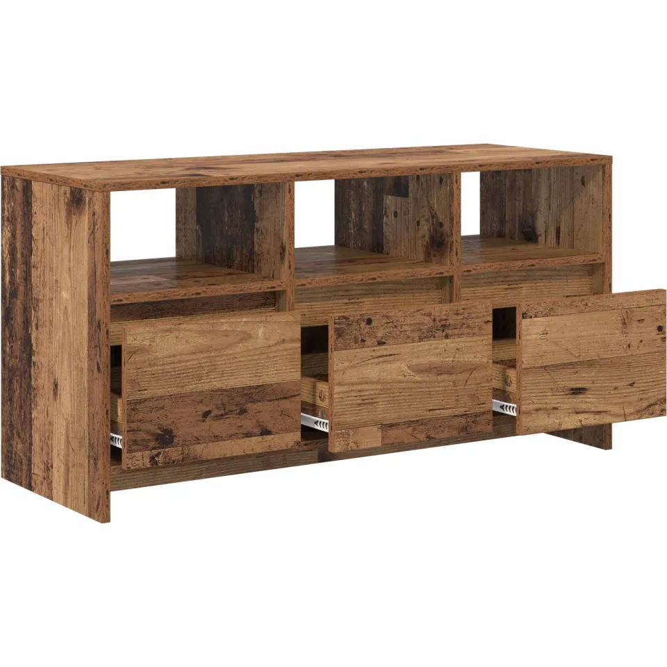 vidaXL Tv-meubel 102 x 37,5 x 52,5 cm Oud hout Bewerkt hout Bruin