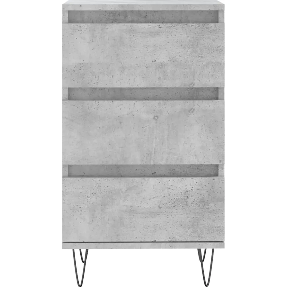 vidaXL Dressoir 40x35x70 cm bewerkt hout betongrijs