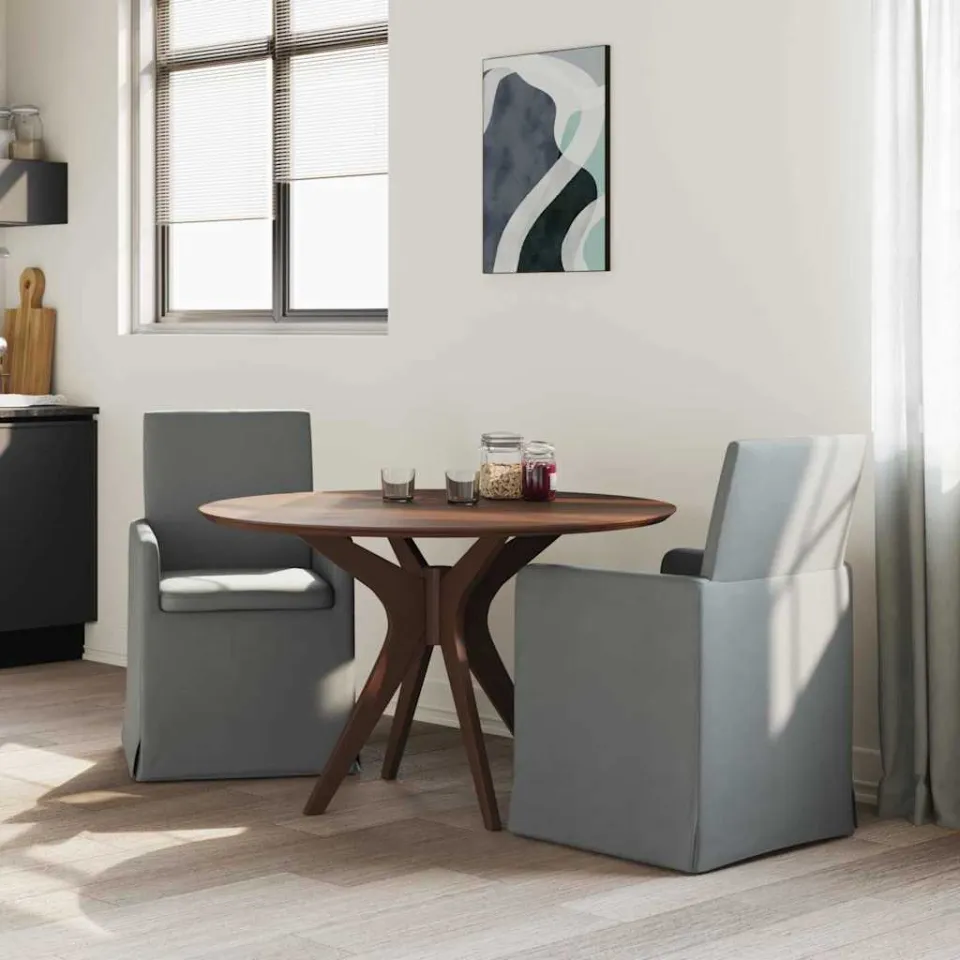 vidaXL Eettafelstoelen 2 st Stof Donkergrijs 57 x 68 x 94 cm groen, foto 3