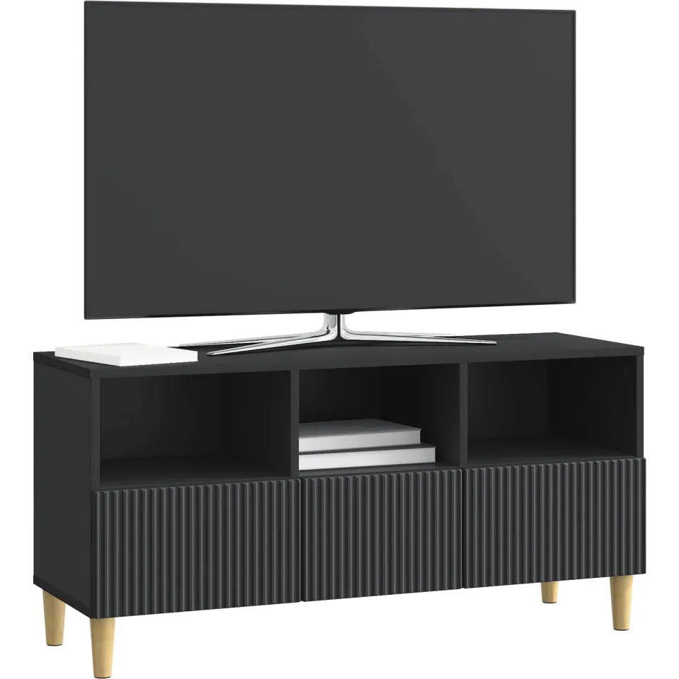 vidaXL TV-kast 102 x 34,5 x 50 cm Zwart Bewerkt hout, foto 3