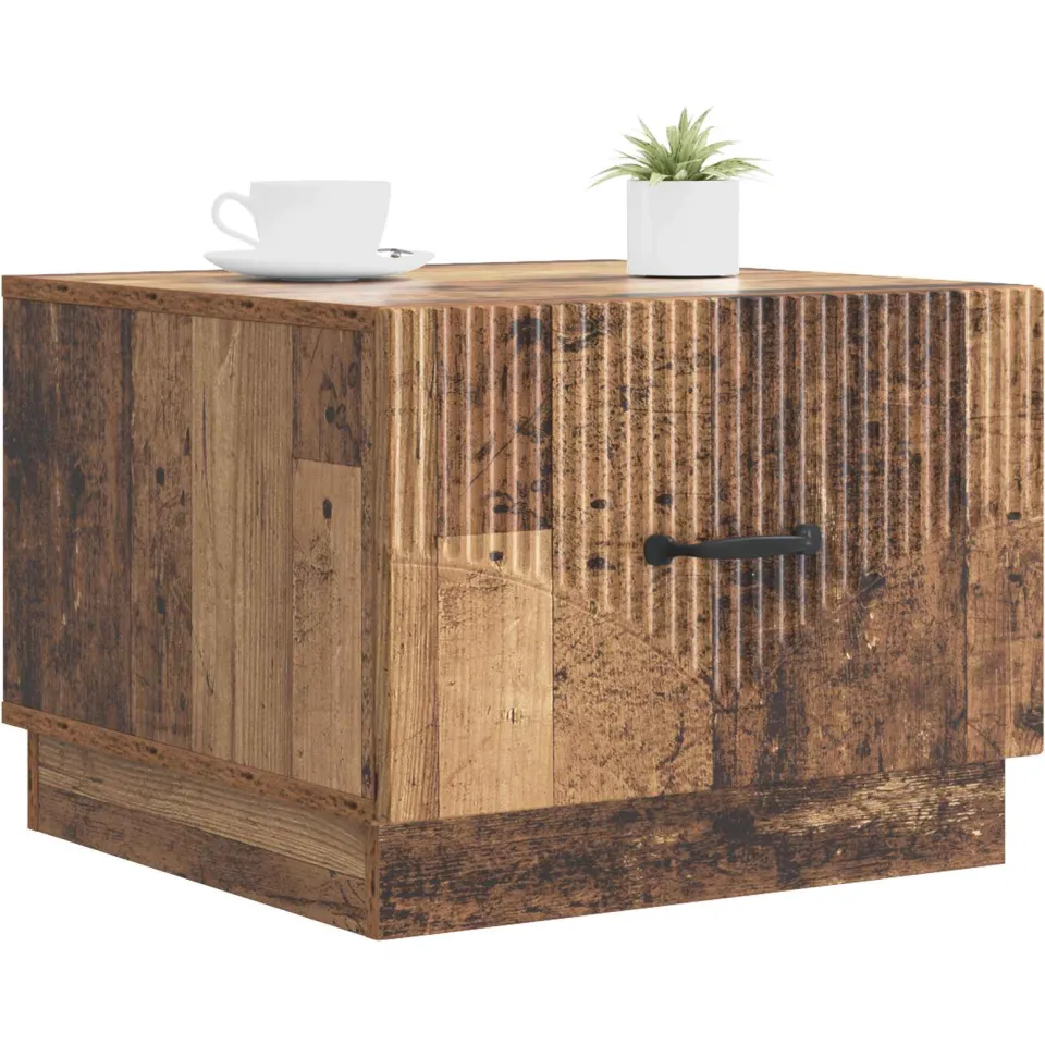 vidaXL Salontafel Oud hout 49 x 50 x 37 cm Bewerkt hout Bruin