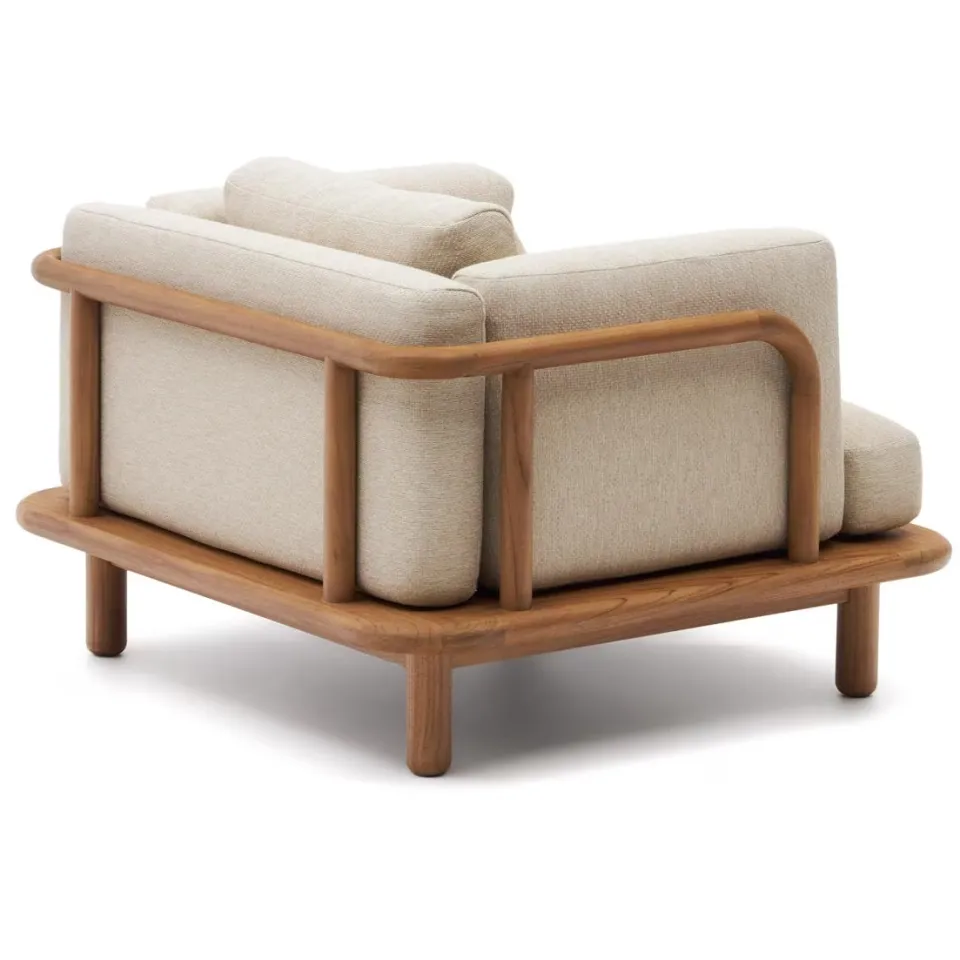 Kave Home Turqueta fauteuil teakhout teak, foto 5
