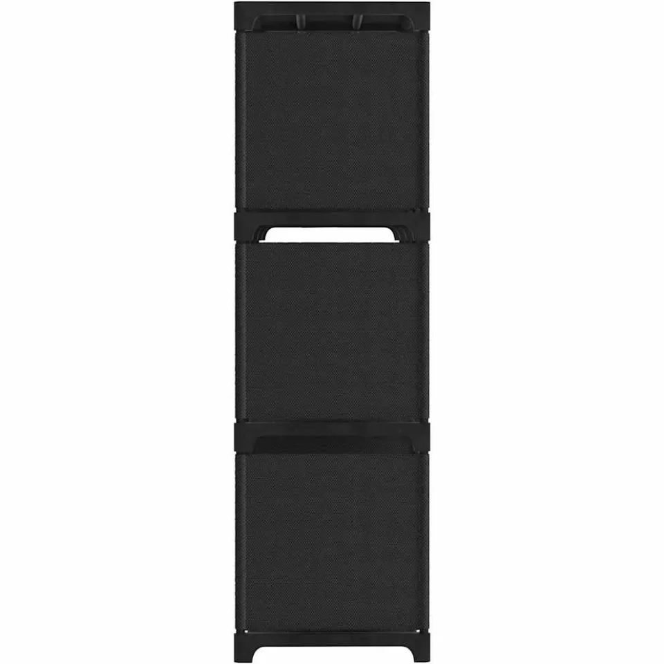 vidaXL Kast met 9 vakken 103x30x107,5 cm stof zwart, foto 3