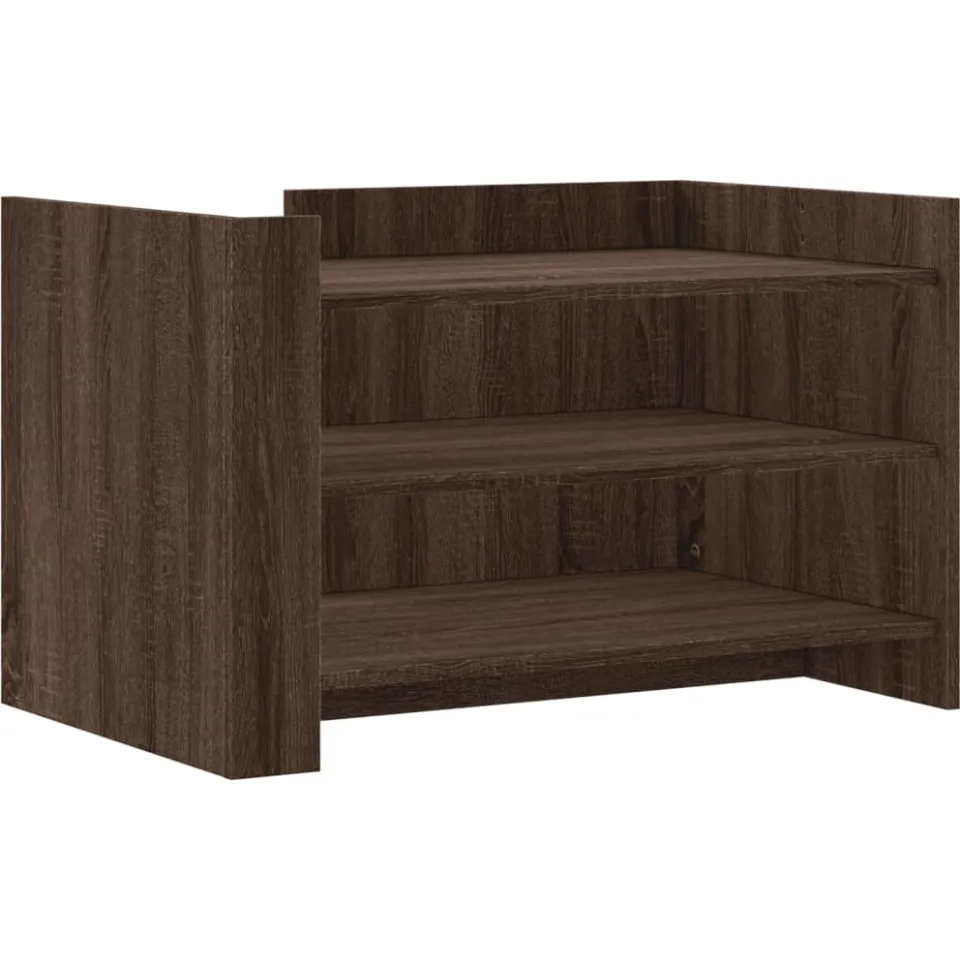 vidaXL Salontafel 80x50x50 cm bewerkt hout bruin eikenkleur, foto 3
