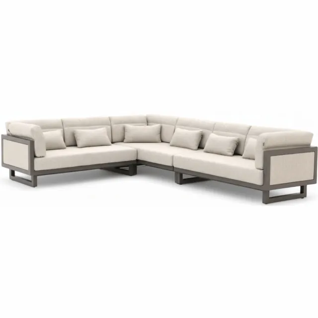 Apple Bee Santorini Loungeset 3-delig - Rechts lang - Upholstered - 239 x 318 cm Taupe