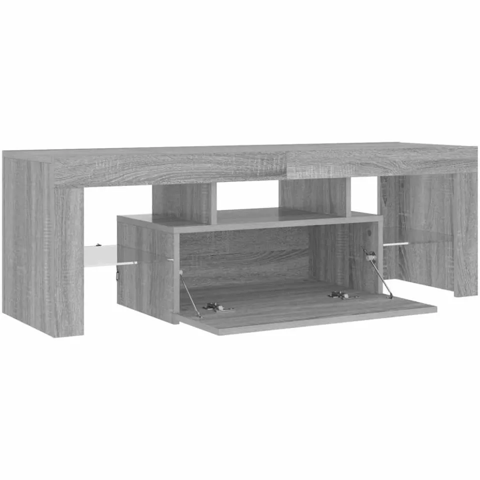 vidaXL Tv-meubel met LED-verlichting 120x35x40 cm grijs sonoma eiken, foto 4