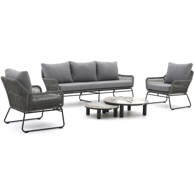 Intenso Furniture Intenso Isorella/Sarsina stoel-bank loungeset 5-delig grijs, foto 2