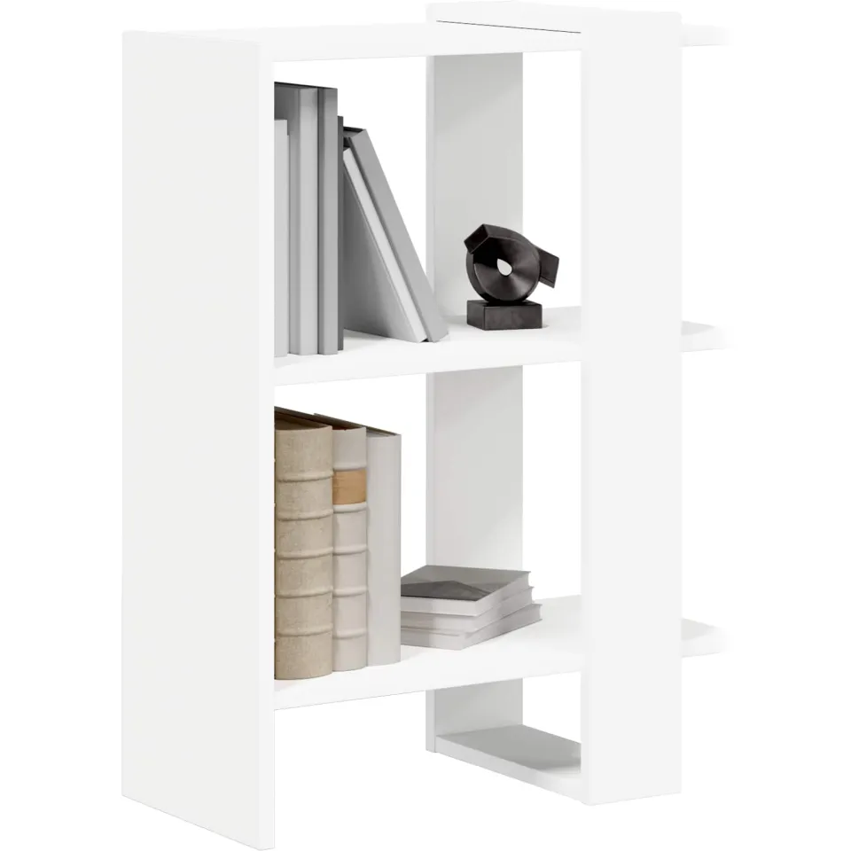 vidaXL Boekenkast 2-laags 52 x 25 x 71,5 cm Bewerkt hout Wit