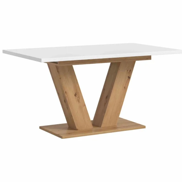 Furnilux Motion eettafel V uitschuifbaar Artisan NB wit NB - 90x150x76cm