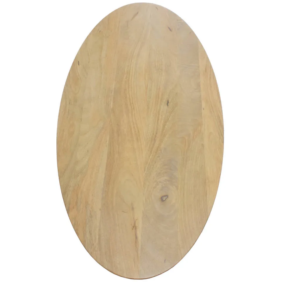Giga Meubel Salontafel Onno Ovaal - Mangohout - Naturel - 120x60x47cm, foto 6