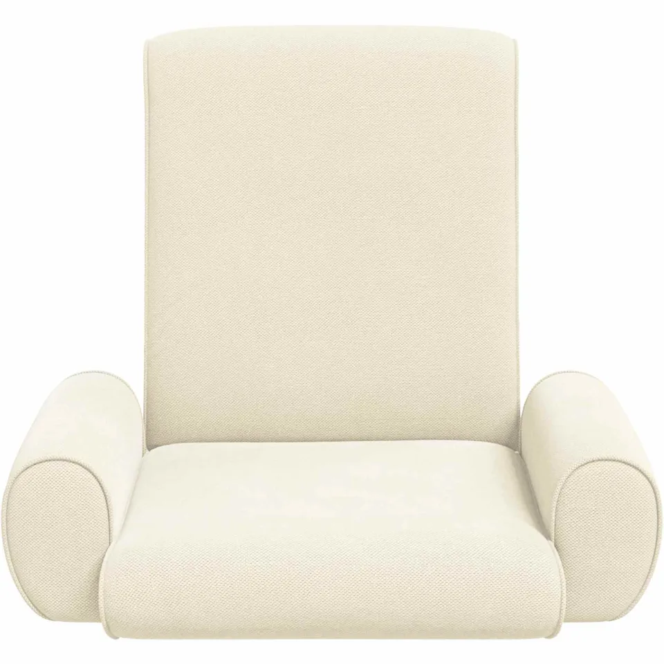 vidaXL Verstelbare vlo stoelen Crèmekleurig Grove Fluweel, foto 4