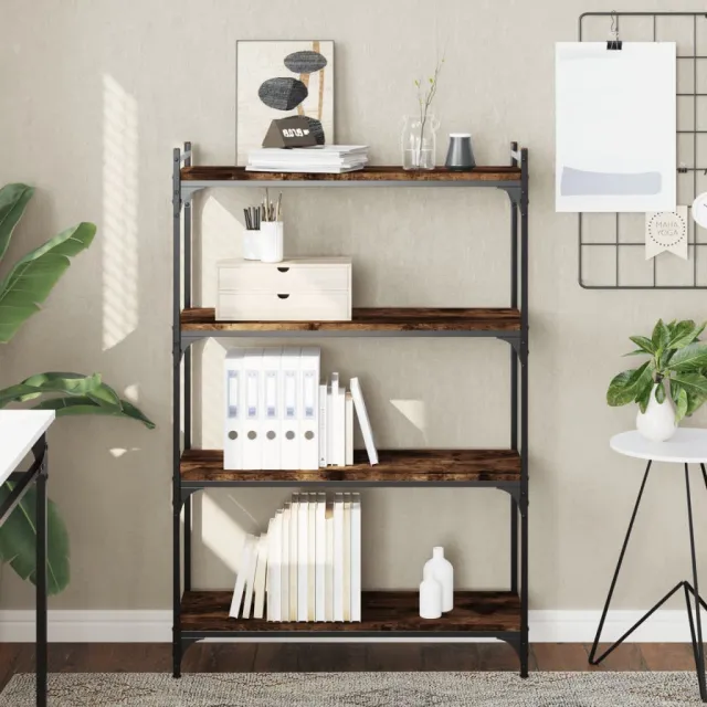 vidaXL Boekenkast 4-laags 80x30x120 cm bewerkt hout gerookt eikenkleur, foto 2