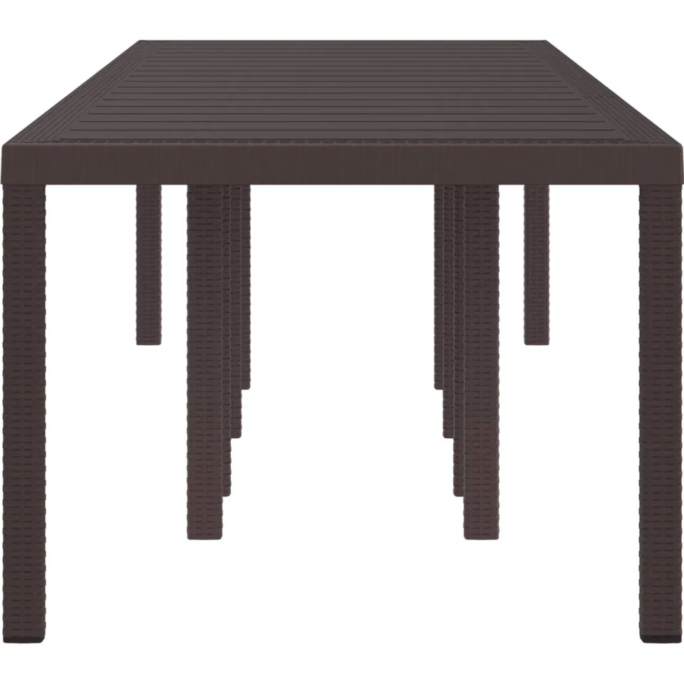 vidaXL Tuinstafel Bruin 300 x 100 x 73 cm poly rattan, foto 3